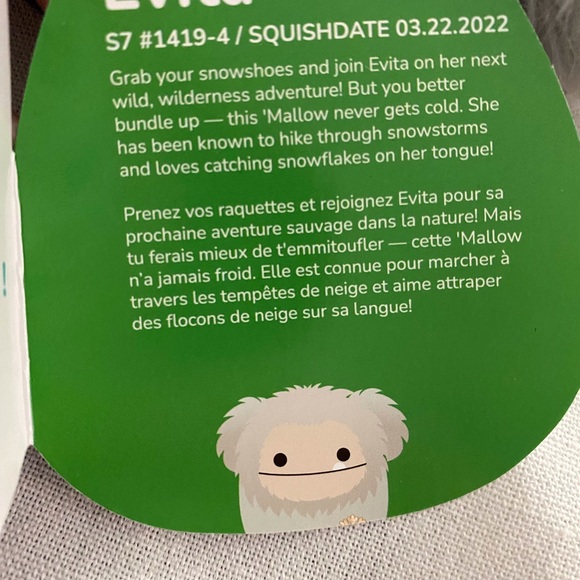 NWT squishmallows Squishmallow evita the big foot Christmas plush - Picture 5 of 6